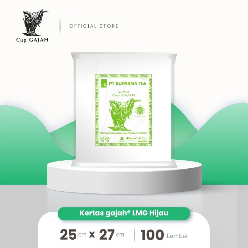 Kertas Bungkus Gajah® LMG Hijau 100sh