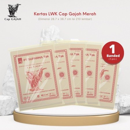 Kertas Bungkus Gajah® LWK Merah 210sh - Gambar 2