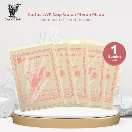 Kertas Bungkus Gajah® LWK Pink 250sh - Gambar 2