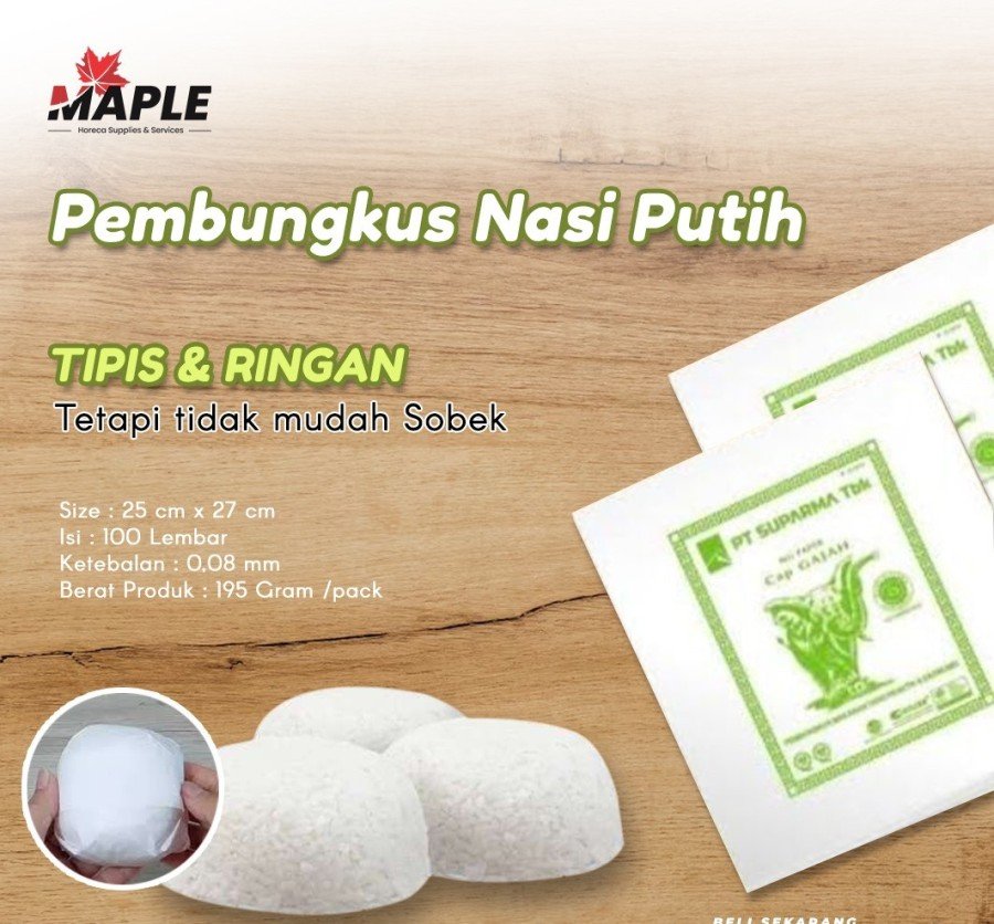 Kertas Nasi putih Polos Gajah